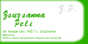 zsuzsanna peli business card